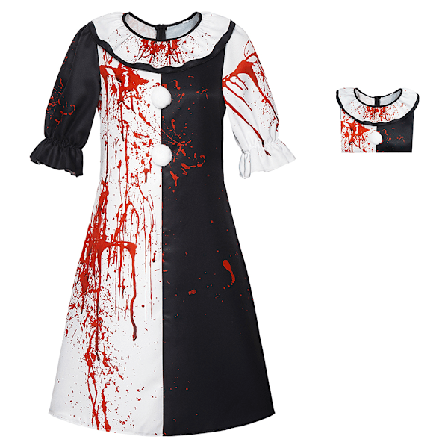 Terrifier Art Clown Joker Cosplay Kostym Herrar Jumpsuit Kvinnor Rollspel Fancy Dress Horror Klänning Dräkt Halloween Karneval Party Women 3XL