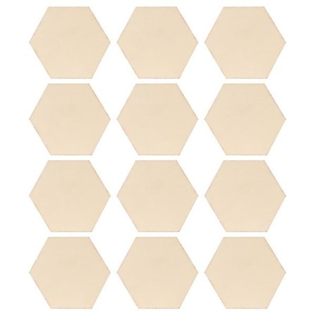 Ornament Håndværk Hexagon Træstykker Blanke Træskiver Ubehandlede Træ Mosaik Flise Træ Udskæring Former Håndværk