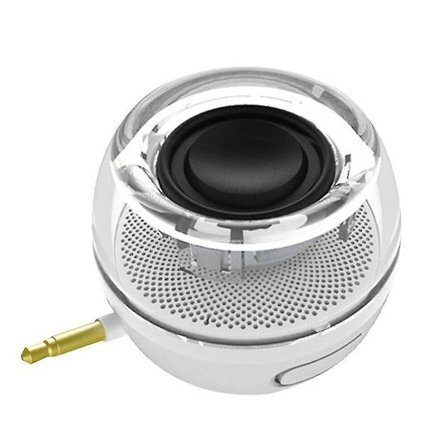 Bluetooth högtalare Mini Direct Plug In Bärbar högtalare 3,5 mm Subwoofer|Bärbara högtalare (Vita)