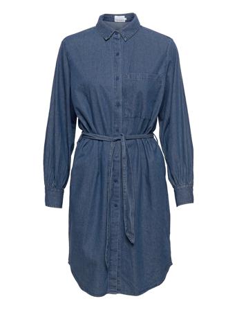Anika Shirt Dress Cotton Denim Blue Noella