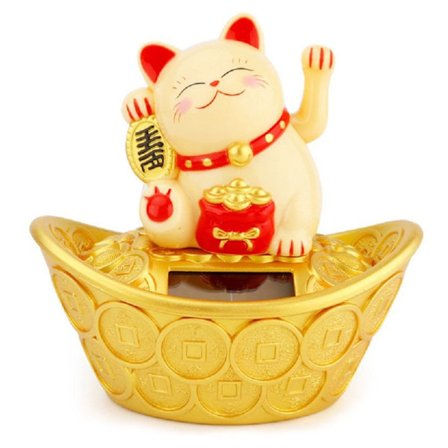 Lucky Cat Form skakar händer Lucky Cat GUL