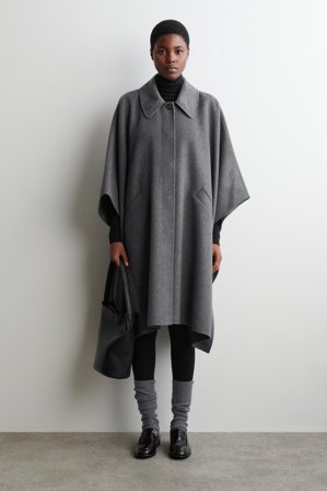 COS Women's Ribbed Wool-Blend Leg Warmers in Grey