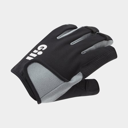 Guantes de navegación Gill Deckhand Short Finger Black, Medium
