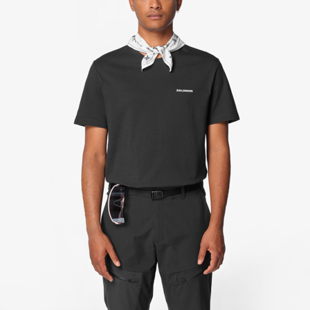 Salomon - Basislag overdele Tøj Chest Logo Regular Tee M - Deep Black