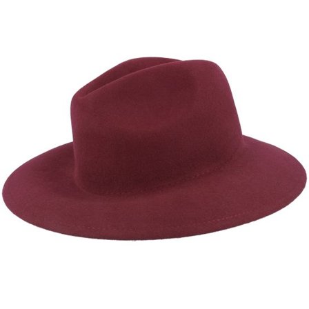 Seeberger - Röd fedora Hatt - Wool Felt Burgundy Fedora @ Hatstore