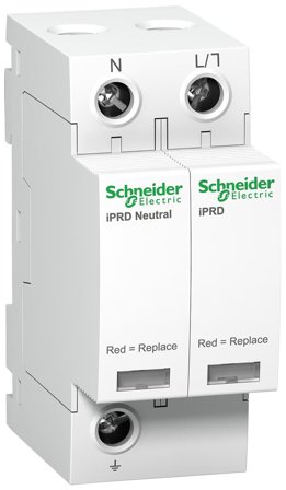 Schneider Electric A9L08501 Ylijännitesuoja Luokka II 1,4 kV, 2 johdinta, Liitäntätulpat & kaapelit