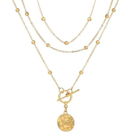 Mode Personlig Multilag Butterfly Pearl Guld Halskæde Elegant Luksus Style 2