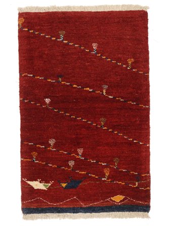 Handknuten Gabbeh 65X90 Orientalisk Ullmatta Liten