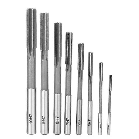 8 stk. Rømmer Høj Hastighed Stål Høj Nøjagtighed Lige Skaft Rømmeværktøj Tilbehør H7