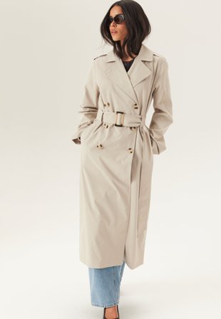 BUBBLEROOM - Long Trench Coat - Light beige