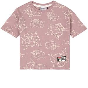 Kids - Fila Mauve Shadow / Egret Tom & Jerry Tver T-Shirt 122/128 cm - Tops - 122/128 cm - Purple