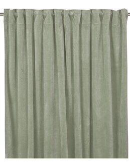 Yhdistelmänauhaverho Esther yksivärinen sametti 135x300 cm 2 kpl Vaaleanvihreä