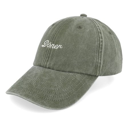 Iconic - Grön unconstructed Keps - Döner Vintage Washed Olive Dad Cap @ Hatstore