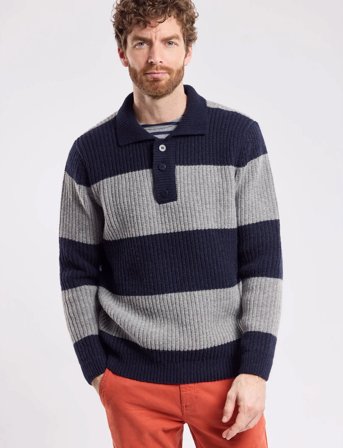 Armor Lux Sweater Polo Neck Héritage - Multi/patterned - XXL