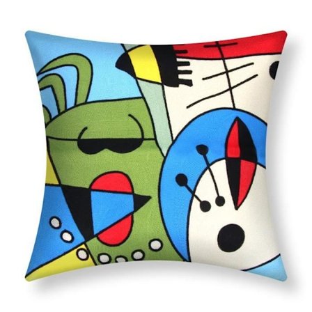 Pudebetræk - AVIZAR - Sæt af 2 - 45x45 cm - Broderet - Multifarvet - Indendørs