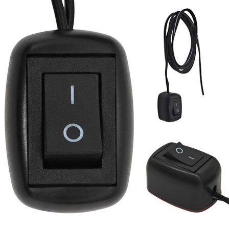 2 kpl On/Off-kytkin, napsautuskytkin kaapeliin musta