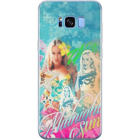 Kompatibelt Mobildeksel til Samsung Galaxy S8 Eventyrverden med Steve, Creeper og dyr i fargerik blokkgrafikk