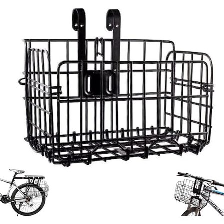 Sykkelkurv, sammenleggbar sykkelkurv, forsykkelkurv, sammenleggbare sykkelkurver i stål, montering på styret foran