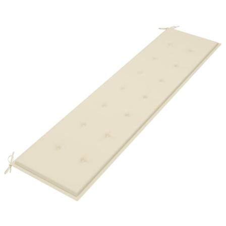 Vidaxl Bänkdyna För Trädgården Gräddvit 200x50x3 Cm Creme
