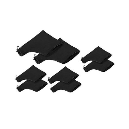 8 stk. støvpose til geringssav, sort støvopsamlerpose med lynlås og trådstativ, til 255 model geringssav