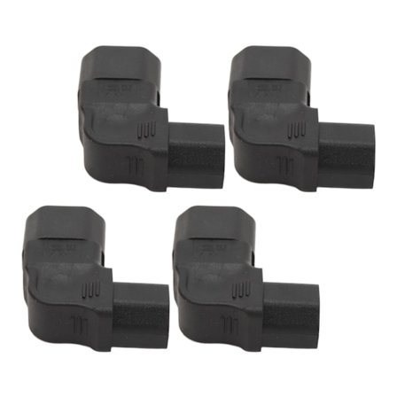 4 stk. IEC320 C14 til C13 rettvinklet strømadapter 2500W 250V hann til hunn