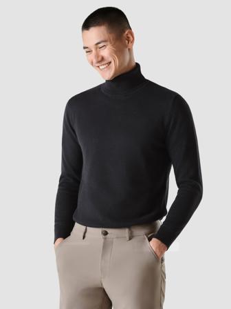 SHAPING NEW TOMORROW Fine Knit Turtleneck Man's - Black - XXX-Large