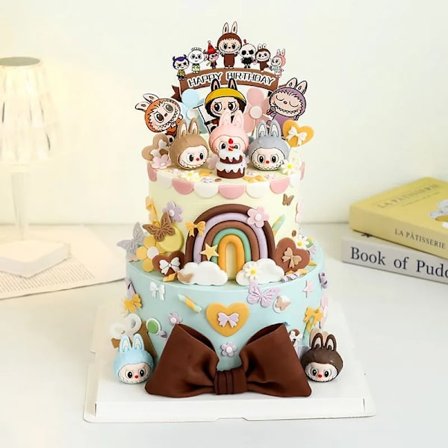 Monster-tema kagedekorationssæt Fødselsdagskagedekorationssæt