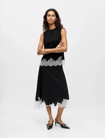 Object Objdalme Sl Lace Top E Aw Fair 25 - Black - 34