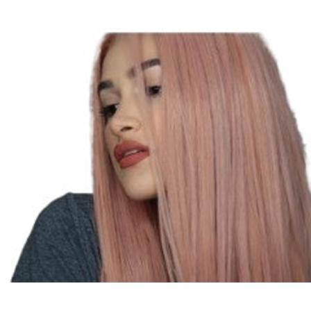 Kvinner parykk Middels langt rett hår Bangs Fluffy Face Barbering Ensfarget W236