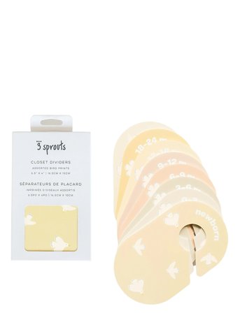 3 Sprouts 3 Sprouts Closet Divider (8 Pcs.), Bird - Multi/patterned - ONE SIZE