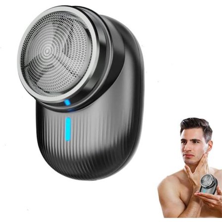 Mini Elektrisk Shaver, Våd Tør Bærbar Elektrisk Shaver til Mænd, Vandtæt, USB Hurtig Opladning, Nem Rengøring, Letvægts Razor til Rejse Kontor