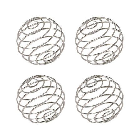 4-pak rustfri stålblandekugler til protein - Premium bred anvendelse shakerflaske holdbar let at rengøre egnet til flasker-FF-