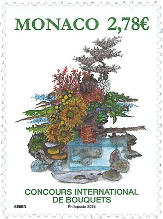 Monaco - International buketkonkurrence 2025 - Postfrisk frimærke