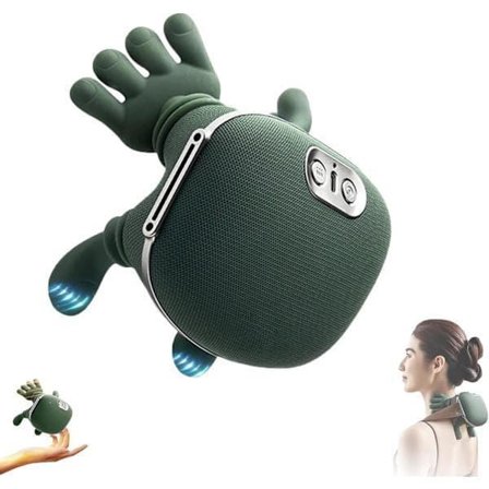 Shiatsu nakkemassage med varme, dyb skulder- og rygmassage, ergonomisk massagepude til nakke