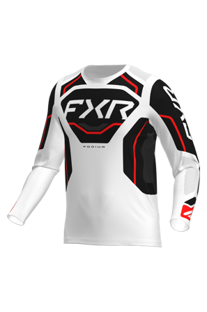 Bluză Motocross FXR Podium Releu 26 alb/negru/roșu XS