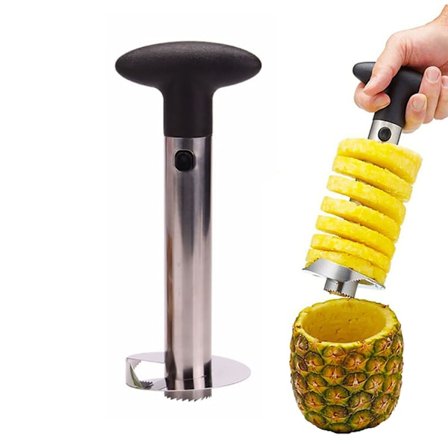 Ananas-kernefjerner, skæreværktøj til fjernelse af skiver, rustfrit stål med skarpe blade, til at skære frugtringe