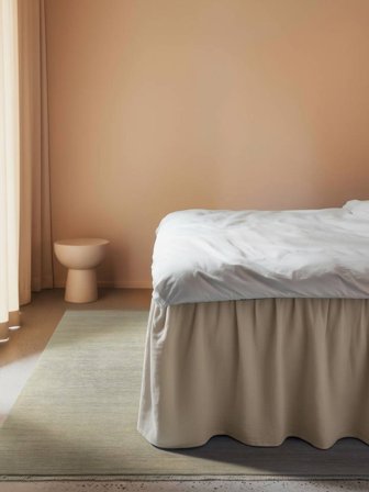 Einfarbig Handloom Fringes Teppich - Hellgrün/Grau 200X300 Wolle, Im Klassischen Stil