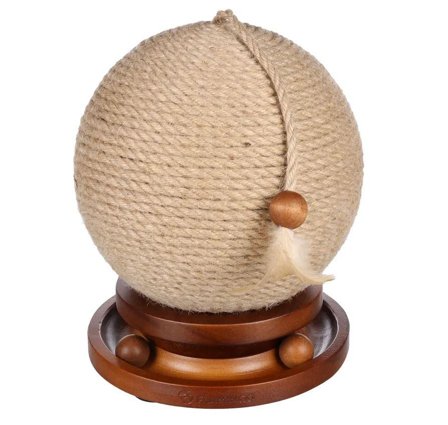 Isabella Kloreglobe med Leke til Katt, Brun - 21cm