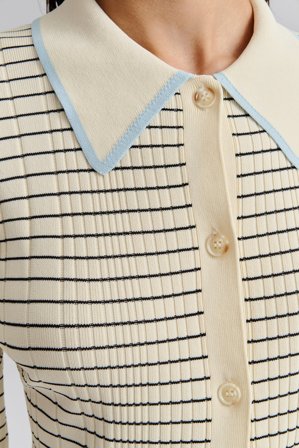 Malina - Frida cardigan - S - Black Stripe