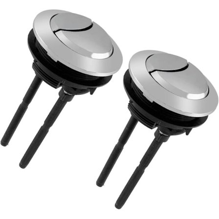 2 kpl, Kaksoispainike WC-istuimen huuhteluun, WC-säiliön painike, WC-venttiilin varaosahuuhtelupainike, Kierteen halkaisija