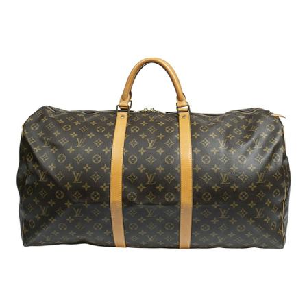 Louis Vuitton Vintage, Pre-owned Keepall 60 Monogram Bag Bruin, unisex, Maat:ONE Size