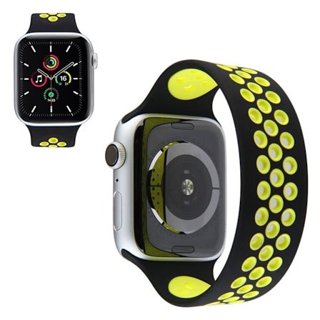 Apple Watch Series 6 / 5 40mm dual color silicone watch band - Yellow / Size: M