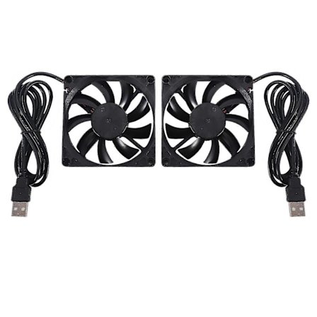 80mm 5v USB Fläkt 80mm 8cm 8015 Borstlös DC Kylfläkt PC Dator Router Chassi Fläkt Kylare 2st [Db]
