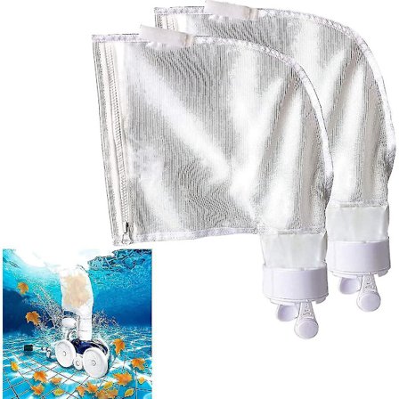 2-pack poolrengöringsfilterpåse, nylonnät dragkedja universalfilterpåse, reservdelar för Polaris 280, 480 poolrengörare (vit)