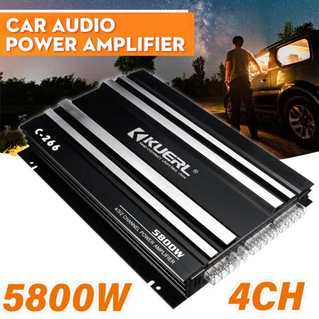 Dc12v 5800w 4-kanals Billastbilsförstärkare Stereoljud