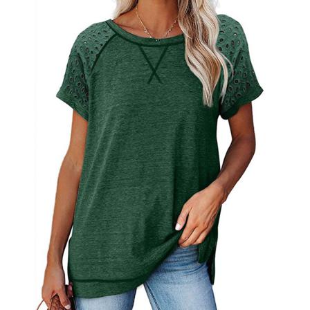 Dam T-shirt Casual Tee Shirt Top Blus Lös Helg