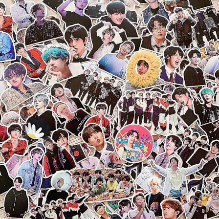 Bts Klistremerker 106 stk Blandede Klistremerkepakker For Tenåringer Vanntette Klistremerker For Vannflasker Laptop Telefondeksel Skateboard