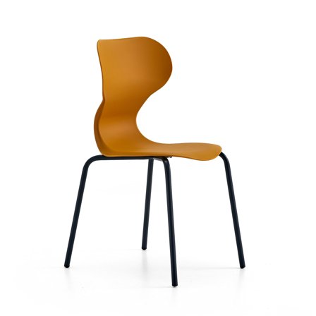 Stuhl BRIAN, anthrazit/gelb