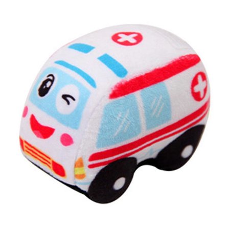 Plysch Nyckelring Tecknad Brandbil Ambulans Polisbil Taxi Plysch Leksak Väska Ornament Mjuk Fylld Vagn
