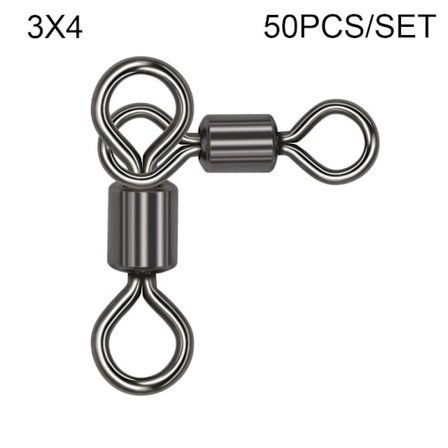 50st/ set Fishing Swivels Sleeves Rolling Swivel - spot försäljning